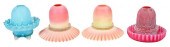 FOUR GLASS FAIRY LAMPS; PAIR T