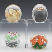 FOUR GLASS PAPERWEIGHTS  Inclu