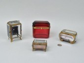 FOUR GLASS TRINKET BOXESthree