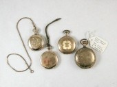 FOUR GOLD-FILLED HUNTER CASE P