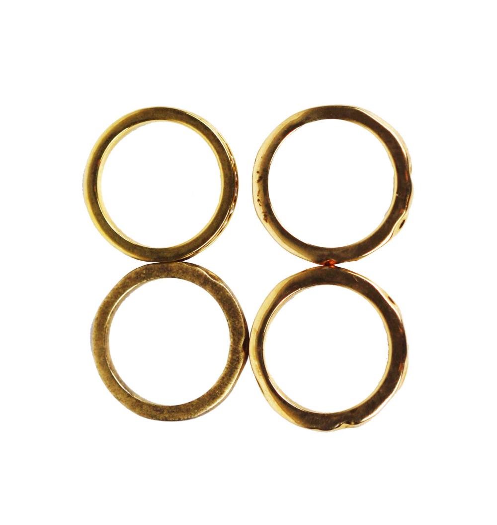 FOUR GOLD PLATED BAND RINGSOne