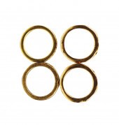 FOUR GOLD PLATED BAND RINGSOne