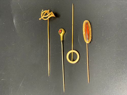 FOUR GOLD STICK PINSIncluding: