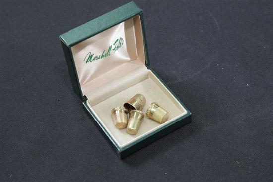 FOUR GOLD THIMBLES. All tested 14K.