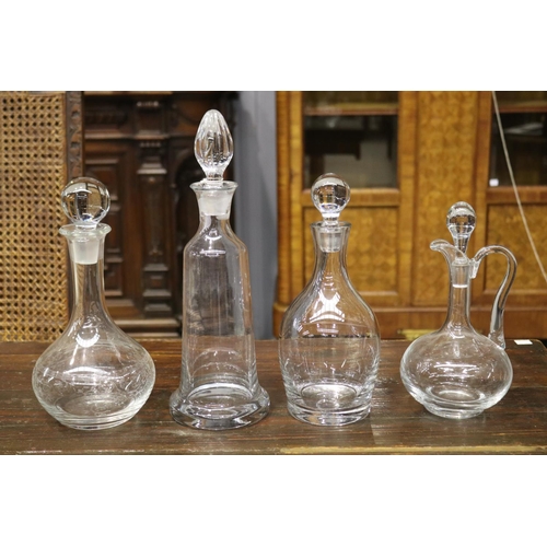 Four good quality French decanters,