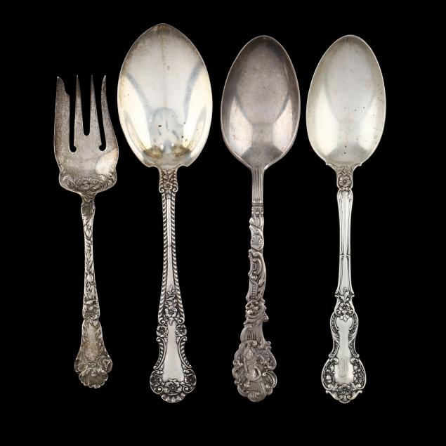 FOUR GORHAM STERLING SILVER SERVERS