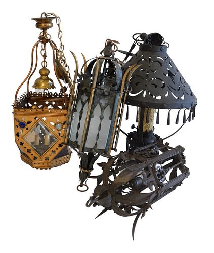 FOUR GOTHIC REVIVAL HANGING