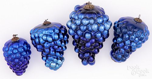 FOUR GRAPE KUGEL ORNAMENTSFour