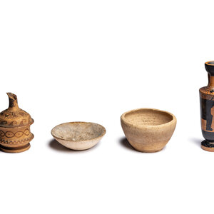 Four Greek Terracotta Vessels Circa