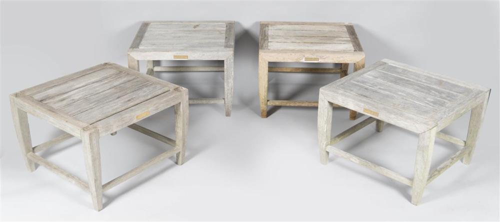 FOUR GREY TEAK OUTDOOR GARDEN