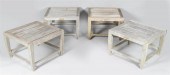 FOUR GREY TEAK OUTDOOR GARDEN