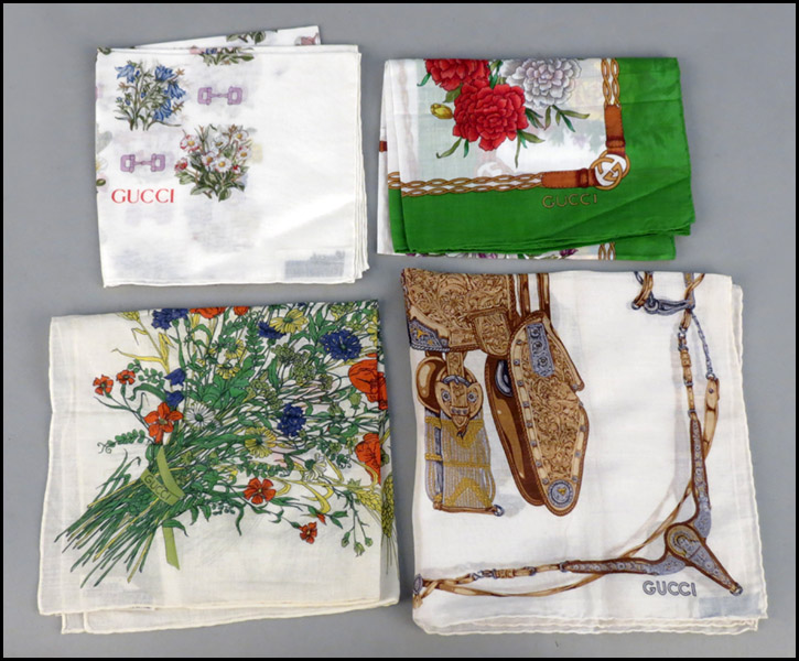FOUR GUCCI PRINTED COTTON