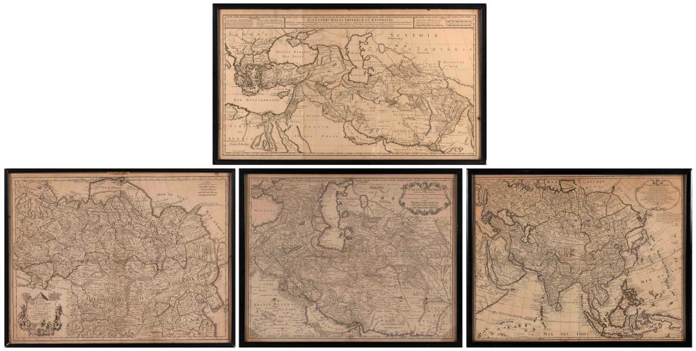 FOUR GUILLAUME DELISLE ENGRAVED