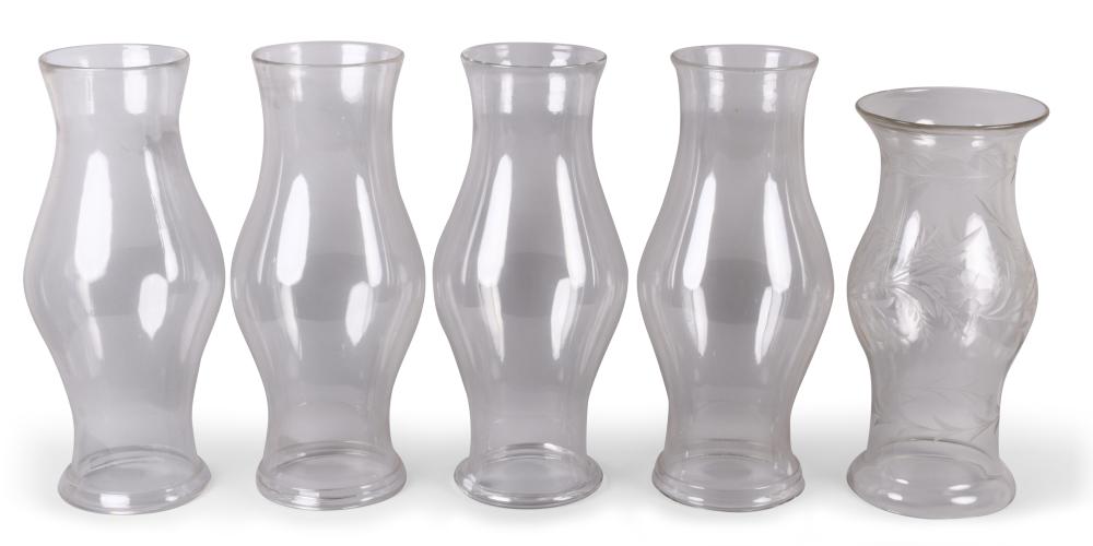FOUR HAND BLOWN GLASS HURRICANES