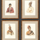 Four Hand-Colored Lithographs