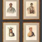 Four Hand-Colored Lithographs