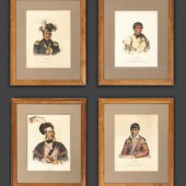 Four Hand-Colored Lithographs