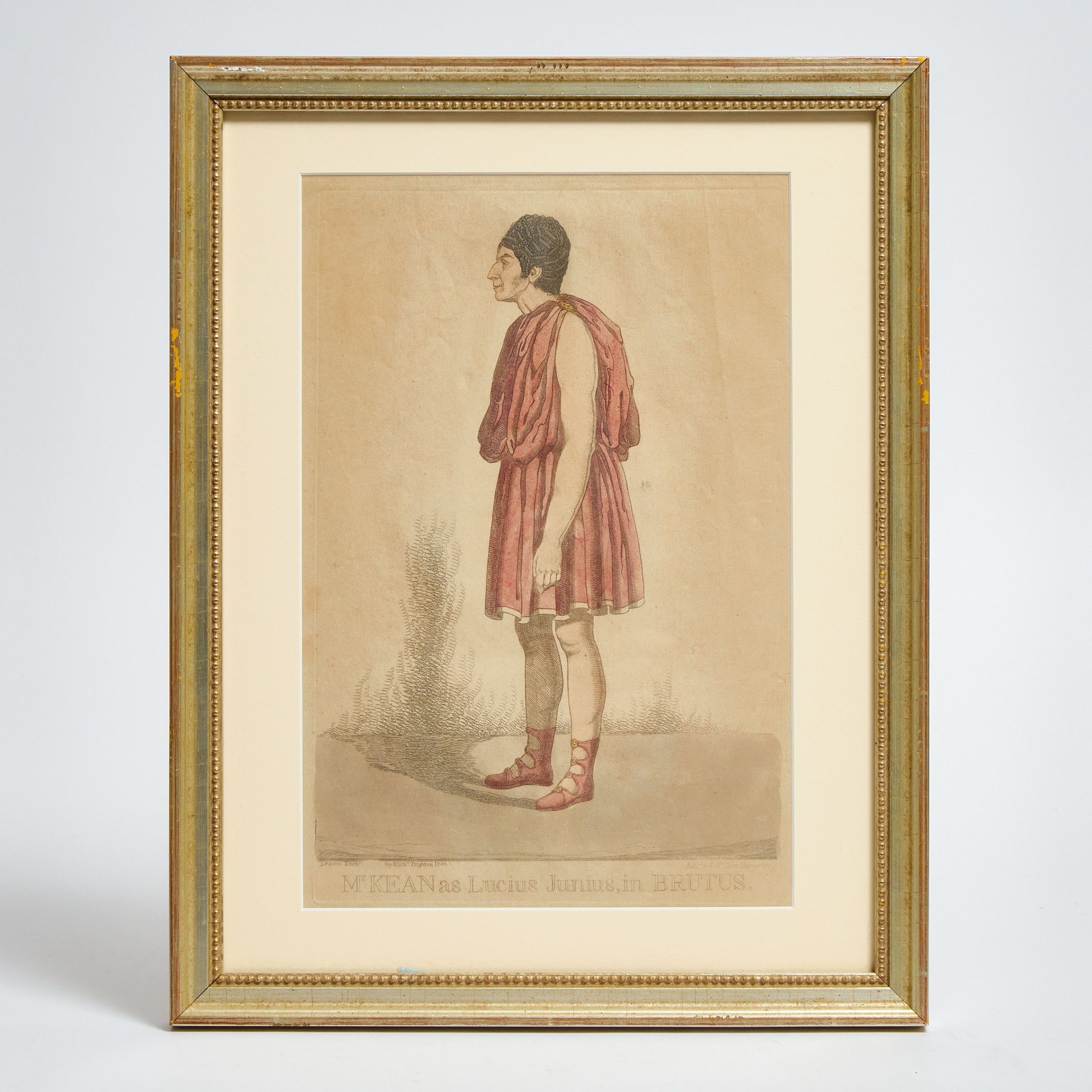 Four Hand Coloured Etchings of