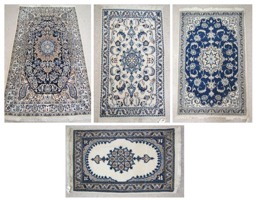 FOUR HAND KNOTTED PERSIAN NAIN AREA