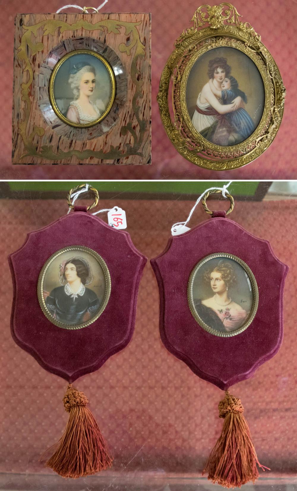 FOUR HAND PAINTED MINIATURE