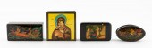 FOUR HAND PAINTED RUSSIAN LACQ