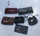 FOUR HANDBAGS & TWO CLUTCHES I