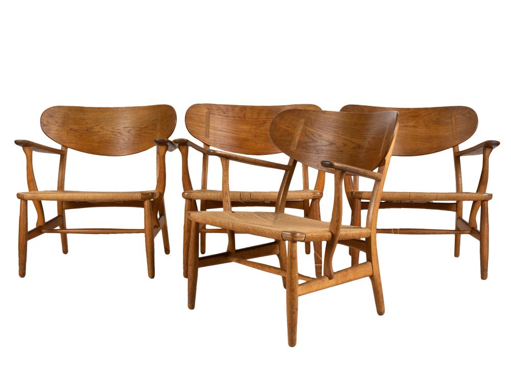 FOUR HANS WEGNER ARMCHAIRSteak