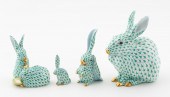 FOUR, HEREND GREEN "FISHNET" B