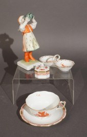 FOUR HEREND HUNGARIAN PORCELAI