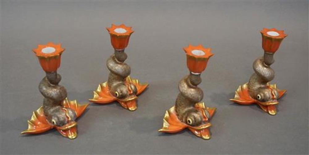 FOUR HEREND KOI FISH