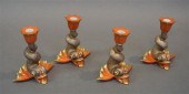 FOUR HEREND KOI FISH CANDLESTI