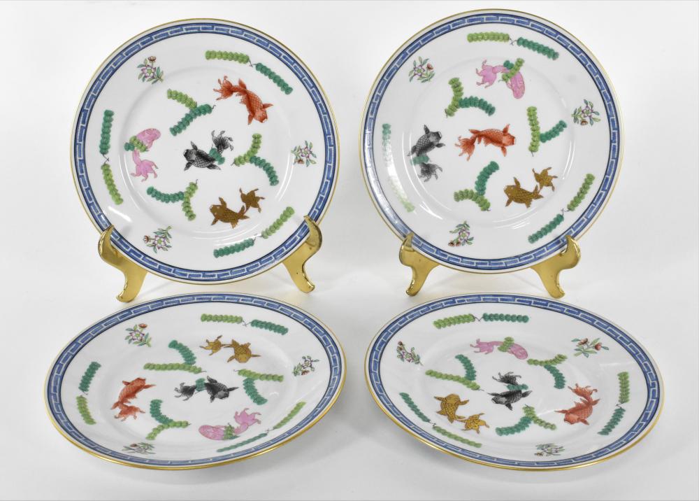 FOUR HEREND PORCELAIN DESSERT