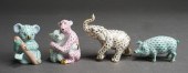 FOUR HEREND PORCELAIN FIGURINE