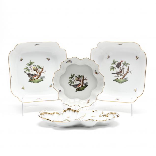 FOUR HEREND ROTHSCHILD BIRD