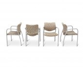 FOUR HERMAN MILLER ASIDE CHAIR