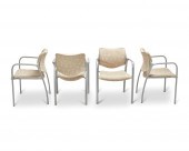 FOUR HERMAN MILLER ASIDE CHAIR