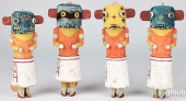FOUR HOPI INDIAN KACHINA DOLLS