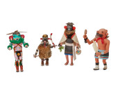FOUR HOPI POLYCHROME KATSINA F
