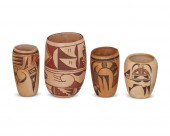 FOUR HOPI PUEBLO POLYCHROME PO