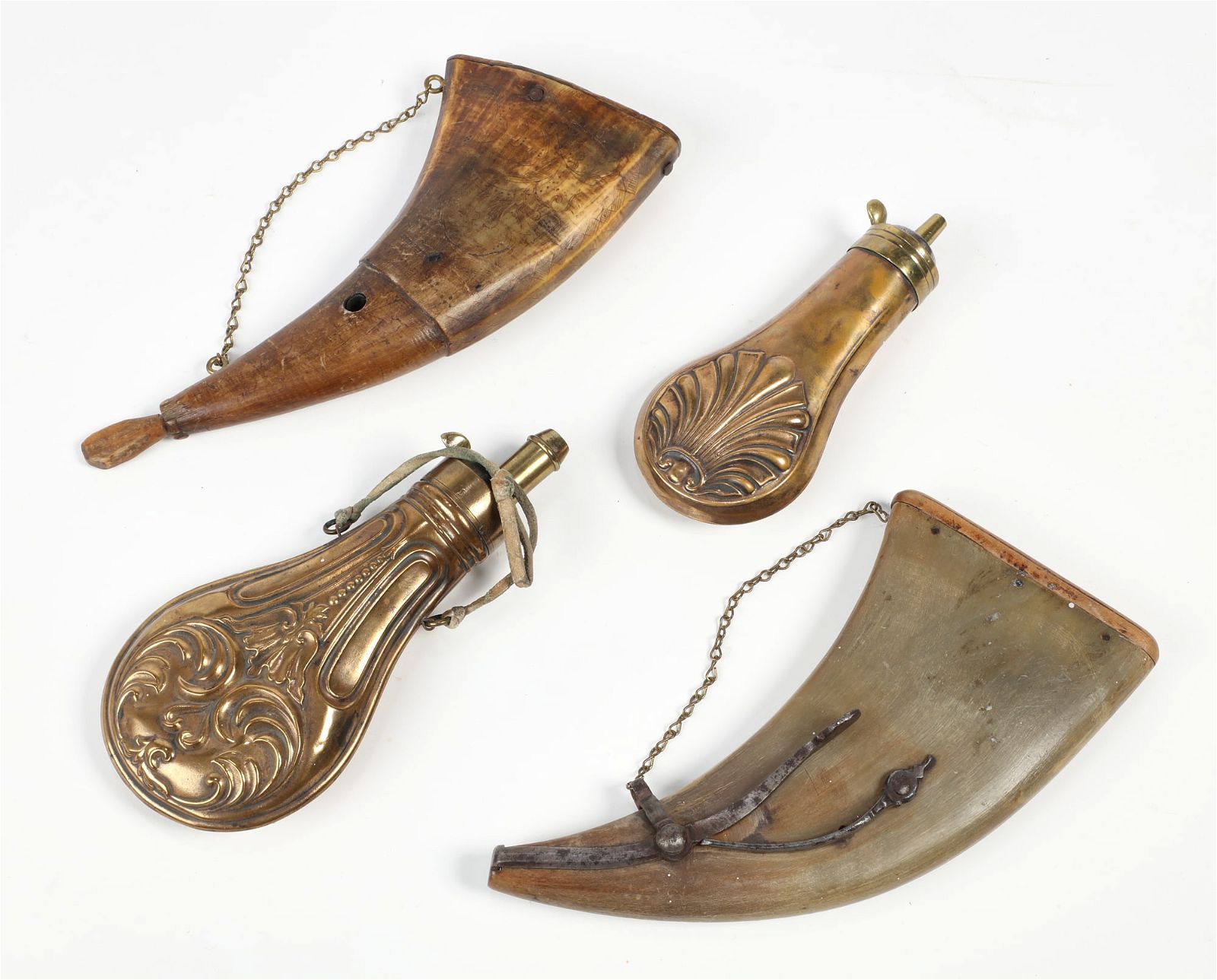 FOUR HORN AND BRASS POWDER