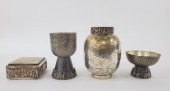 FOUR HUNGARIAN SILVERPLATE TAB