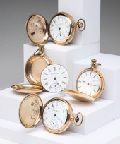 FOUR HUNTING CASE POCKET WATCH