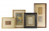 FOUR ILLUMINATED MANUSCRIPT PA