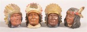 FOUR INDIAN BUST STILL BANKS.F
