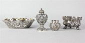FOUR INDIAN EXPORT SILVER ITEM
