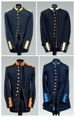 Four Indian War military jackets: