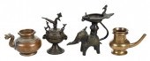 FOUR INDO-PERSIAN SMALL BRONZE