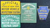 FOUR INSPECTION RELATED SIGNS,