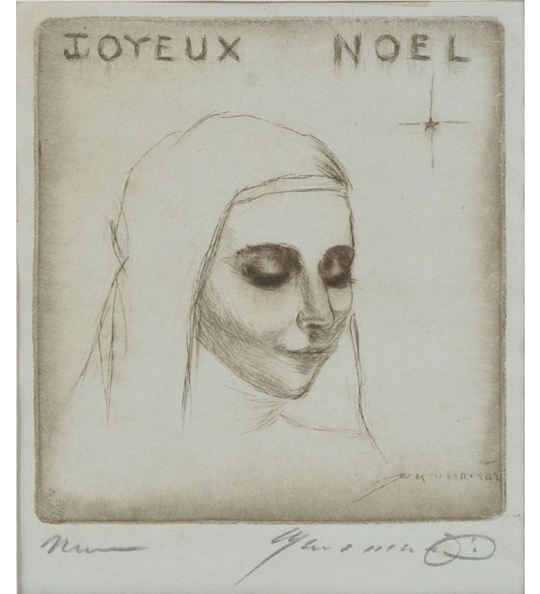 Four intaglio prints by John Herron