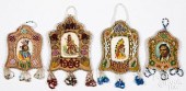 FOUR IROQUOIS INDIAN BEADED PI